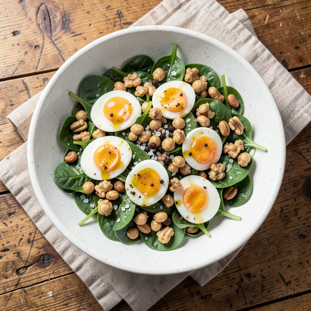 Egg And Smashed Chickpea Salad Recipe: Crunchy Chickpeas With Creamy Yolk Rivers