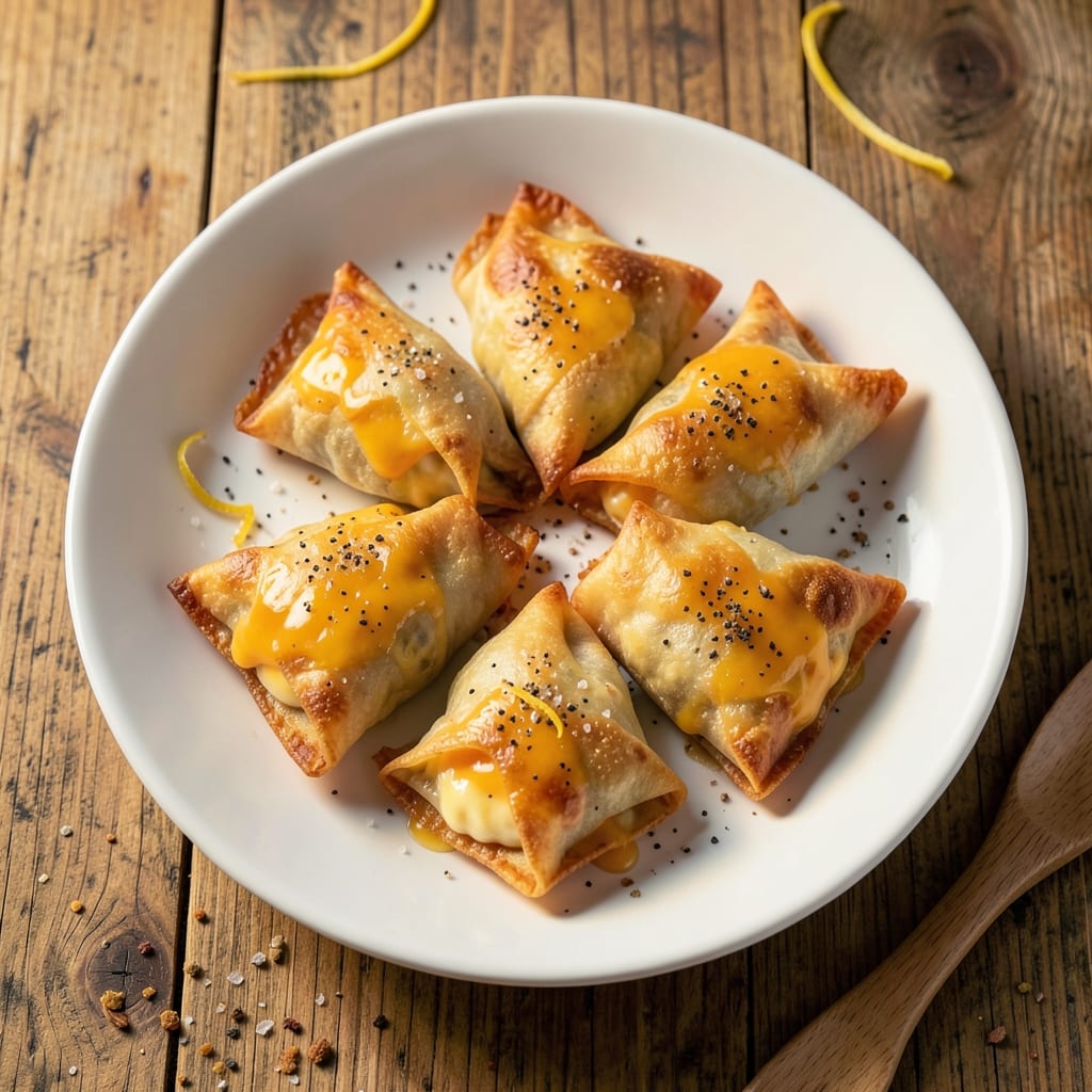 Cheese Egg Roll Recipe: Crispy Wonton Crust with Gooey Scrambled Hearts