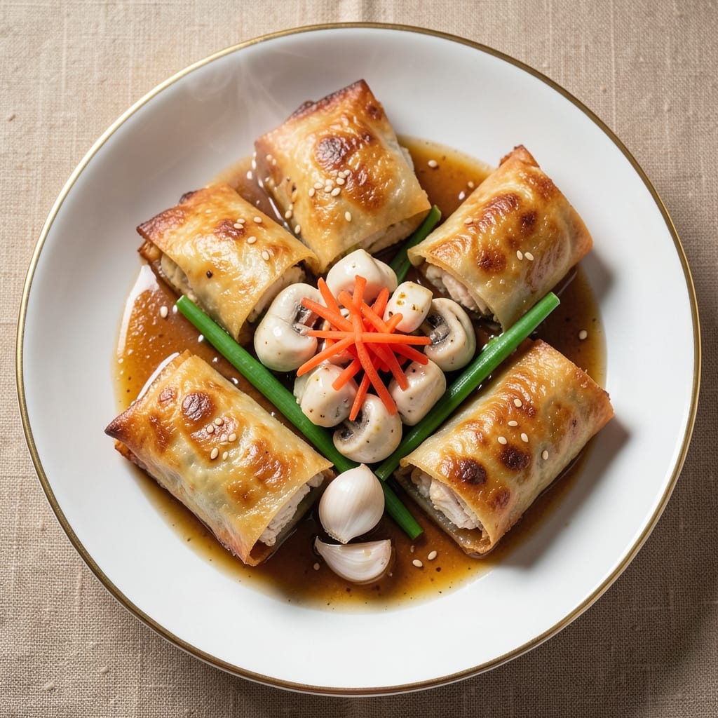 Chicken Egg Roll Recipe Without Cabbage: Crispy Wonton Shells Filled With Zesty Chicken