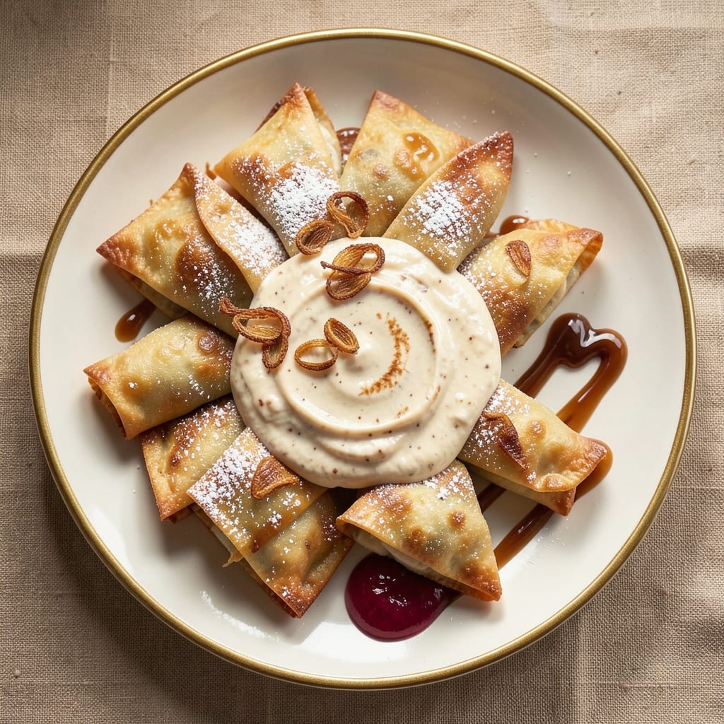 Biscoff Cheesecake Egg Rolls Recipe: Crispy Wonton Shells With Silky Sweet Cream